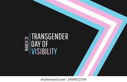 Transgender Day of Visibility with transgender pride flag and sign