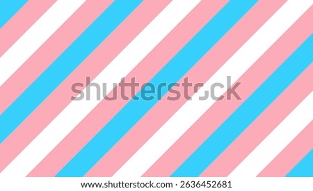 Transgender Flag Background. Trans Colours Striped Wallpaper. Stripy Blue and Pink Background for Transgender Pride and Visibility Day. Vector Illustration.