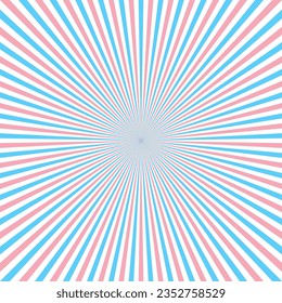 Transgender flag colors sunburst rays template on white background vector wallpaper for banners,website.