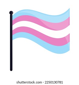 transgender flag icon flat isolated