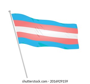 Bandera transgénero aislada. ilustración vectorial