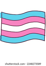 Transgender flag on a white background