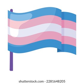 icono del día del orgullo de la bandera transgénero aislado