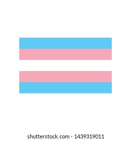 Transgender flag symbol vector icon. LGBT symbol Isolated on white background