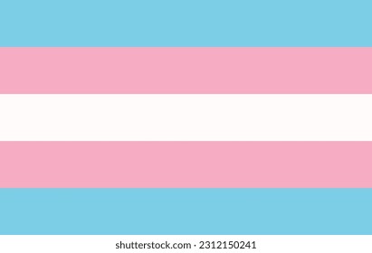 Transgender flag vector. Trans flag. Trans rights. Vector.