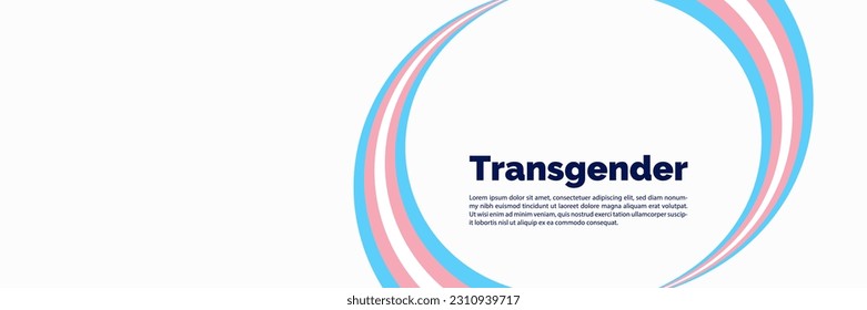 Transgender Flag Wave Background. Trans Pride Flag stripes Illustration Isolated on pink Background