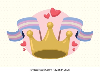 indicadores transgénero con icono de corona