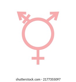 Transgender flacher Symbole. Piktogramm-Vektorgrafik-Symbol