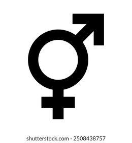Transgénero, ícono de género, diseño de Vector