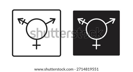 Transgender icon collection. modern simple icons for web