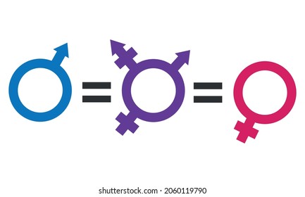 Transgender icon, gay icon. LGBT equality concept.

