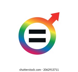 Transgender icon, gay icon. LGBT equality concept.
