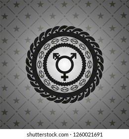 transgender icon inside dark badge