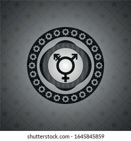 transgender icon inside dark badge