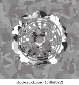 transgender icon inside grey camo emblem