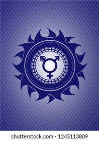 transgender icon inside jean background