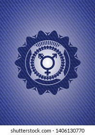 transgender icon inside jean background