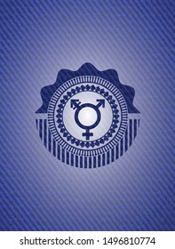 transgender icon inside jean background