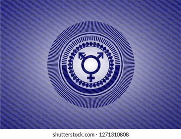 transgender icon with jean texture