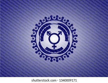 transgender icon with jean texture