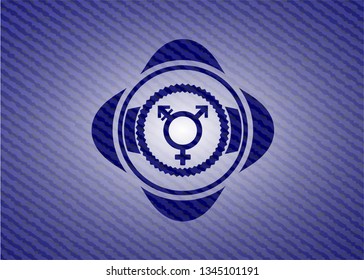 transgender icon with jean texture
