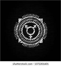 transgender icon on chalkboard