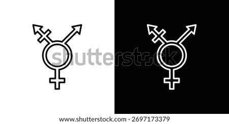 Transgender icon for template logo, vector designs.