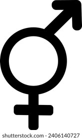 Transgender Icon in trendy flat style. Gender symbol for your web design, logo, UI. Replaceable vector design.