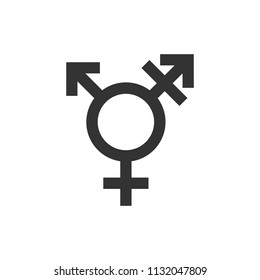 Transgender icon. Vector illustration, flat design.