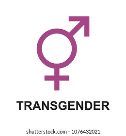 Transgender icon vector sign