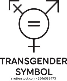 Design de ícone de símbolo de identidade transgênero