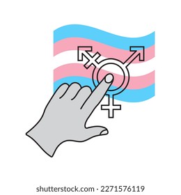 Transgender information graphic concept illustration
