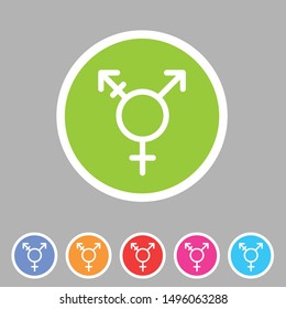 Transgender, Lgbt, Transsexual Icon Flat Web Sign Symbol Logo Label