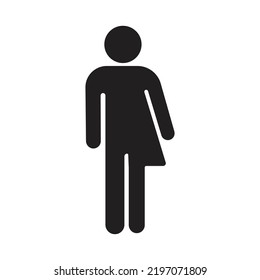 Transgender line icon. Unisex washroom symbol. Gender neutral restroom sign. Editable stroke. Vector graphics