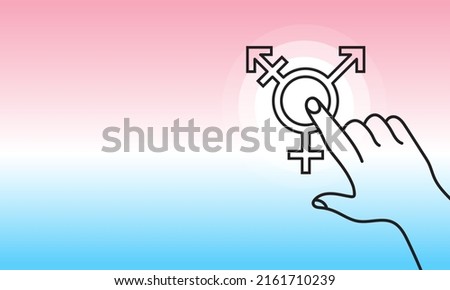Transgender non-binary information
guide concept, vector background with copy space
