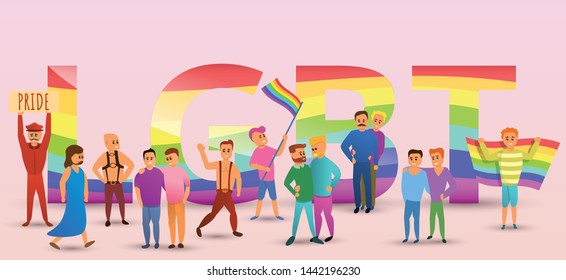 Transgender people concept banner. Cartoon illustration of transgender people vector concept banner for web design