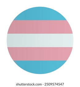 Bandeira do orgulho trans. Crachá de círculo