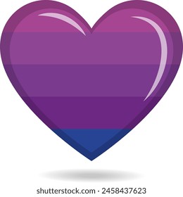 Transgender pride flag in heart shape vector illustration