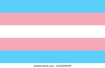 Transgender pride flag. Vector illustration.