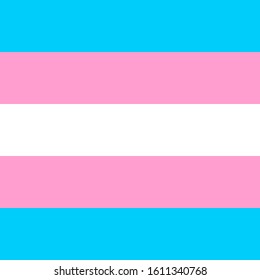 Transgender Pride Flag - Vector Image of Flag in Square