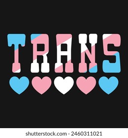 Transgender Pride Vector T-shirt Design