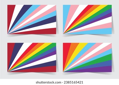 Transgender, Rainbow Pride and U.S. Mixed Flags Design Ideas