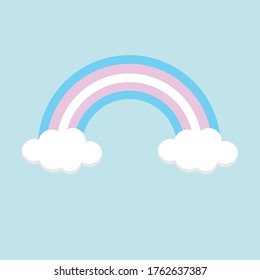 Transgender Rainbow Trans Pride Flag Vector