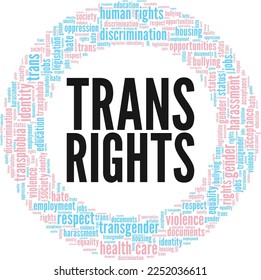 Transgender Rights word cloud conceptual design isolated on white background.