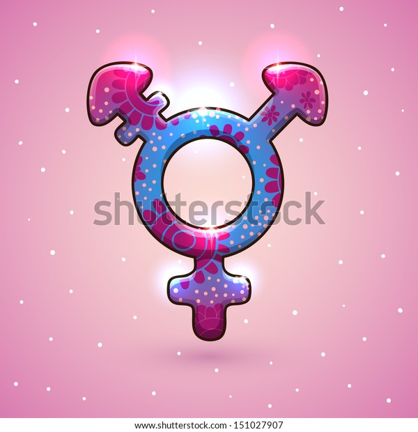 Transgender Sex Symbol Heterosexual Homosexual Bisexual Stock Vector
