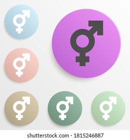 transgender sign badge color set. Simple glyph, flat vector of web icons for ui and ux, website or mobile application