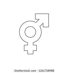transgender sign icon. Element of web for mobile concept and web apps icon. Thin line icon for website design and development, app development