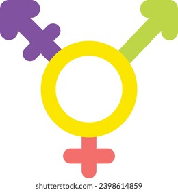 Transgender single vector line icon 
