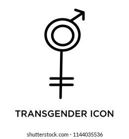 Transgender symbol icon vector isolated on white background for your web and mobile app design, Transgender symbol logo concept