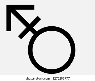 Transgender Symbol Thin Line Vector Icon. Flat Icon Isolated on the White Background